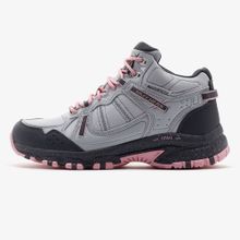 Skechers 180021 GYPK Hillcrest Bound Peak Gri Kadın Outdoor Bot