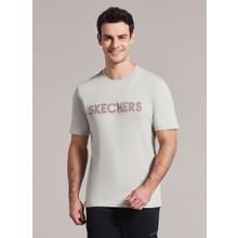 Skechers S221135-013 M Graphic Tee Big Logo Yuvarlak Yaka Düz Gri Erkek T-shirt