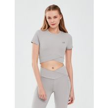 Skechers S241133-003 Performance Coll. W Short Sleeve Antrasit Bisiklet Yaka Kadın T-shirt