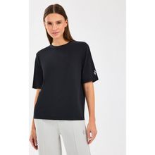 Skechers S2510327-001 W Lounge Regular Crew Neck Siyah Kadın T-Shirt