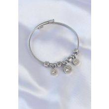 Skygo TJ-BB6090 316L Çelik Gümüş Renk Zirkon Taşlı Model Charm Bileklik