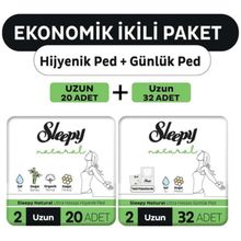 Sleepy 20'li Natural Ultra Uzun+32'li Uzun Günlük Ped