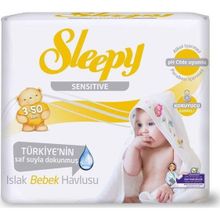 Sleepy 3x50 Adet Sensitive Islak Havlu