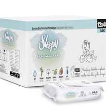 Sleepy Bio Natural 12x40 Yaprak Yeni Doğan Islak Mendil