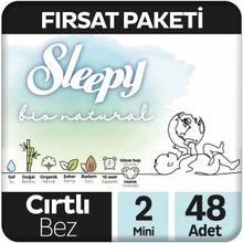 Sleepy Bio Natural No:2 Mini 48 Adet Bebek Bezi