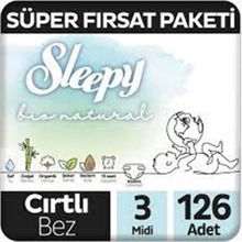 Sleepy Bio Natural No:3 Midi 126 Adet Bebek Bezi