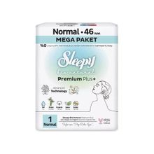 Sleepy Bio Natural Premium Plus Mega Paket Normal 46 Adet Hijyenik Ped