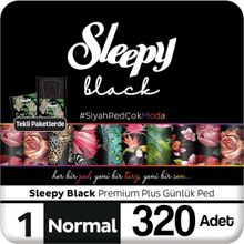 Sleepy Black Premium Plus 320 Adet Normal Günlük Ped