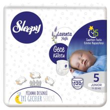 Sleepy Lavanta Yağlı No:5 Junior 120 Adet Gece Külotu Bebek Bezi