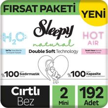 Sleepy Natural Double Soft No:2 Mini 192 Adet Bebek Bezi