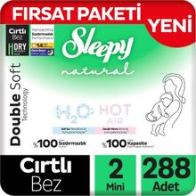 Sleepy Natural Double Soft No:2 Mini 288 Adet Bebek Bezi