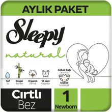 Sleepy Natural No:1 Yenidoğan 120 Adet Bebek Bezi