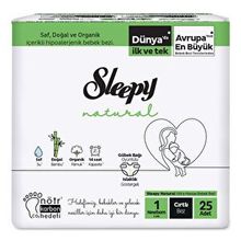 Sleepy Natural No:1 Yenidoğan 25 Adet Bebek Bezi