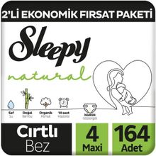 Sleepy Natural No:4 Maxi 164 Adet Bebek Bezi