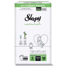 Sleepy Natural No:5 Junior 58 Adet Külot Bebek Bezi