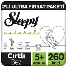 Sleepy Natural No:5+ Junior Plus 260 Adet Bebek Bezi