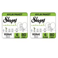 Sleepy Natural No:6 XLarge 160 Adet Külot Bebek Bezi
