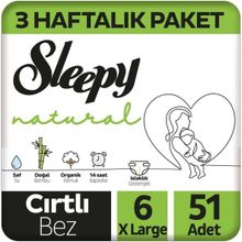 Sleepy Natural No:6 XLarge 51 Adet Bebek Bezi