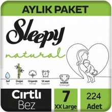 Sleepy Natural No:7 XXLarge 224 Adet Bebek Bezi
