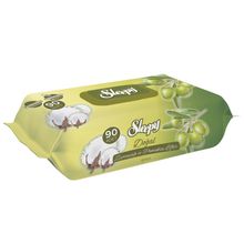 Sleepy Zeytinyağı Pamuksu Lif 90'lı Yaprak Islak Mendil