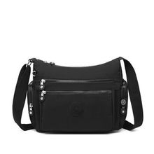 Smart Bags 1115 Siyah Krinkıl Kumaş Kadın Postacı Çantası