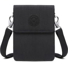 Smart Bags 3173 Küçük Krinkıl Kumaş Siyah Telefonluk Kadın Çantası