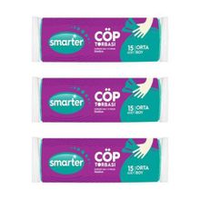 Smarter 3'lü Orta Boy Çöp Torbası