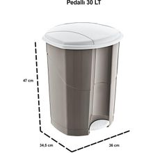 Smartware Pedallı Çöp Kovası 30 Lt - Bej