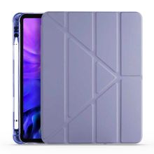 Smcase Apple iPad Air 10.9 2020 4. Nesil Katlanabilir Standli Pu Silikon TF1 Kılıf