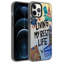Smcase Apple iPhone 13 Pro Dragon Serisi Desenli Sert Kapak Cep Telefonu Kılıfı