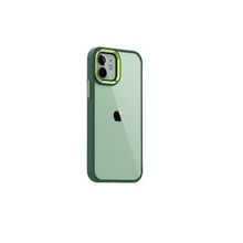 Smcase iPhone 11 Renkli Bumper Hybrid Krom Silikon Siyah Cep Telefonu Kılıfı