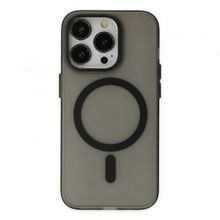 Smcase iPhone 14 Pro Max Magsafe Wiriless Özellikli Hibrit Armor Alphin Kapak Siyah Cep Telefonu Kılıfı