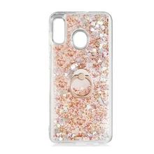 Smcase Samsung Galaxy A30S Milce Sulu Yüzüklü Arka Kapak Beyaz Silikon Cep Telefonu Kılıf
