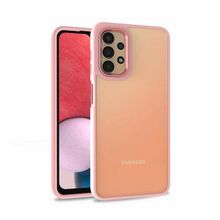 Smcase Samsung Galaxy A33 5G Renkli Bumper Hybrid Flora Silikon Siyah Cep Telefonu Kılıfı