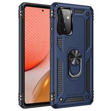 Smcase Samsung Galaxy A72 Vega Yüzüklü Tank Kapak Nano Gümüş Cep Telefonu Kılıfı