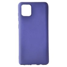 Smcase Samsung Galaxy A91 Lüks Mat Silikon Tam Kapatan Lacivert Cep Telefonu Kılıfı