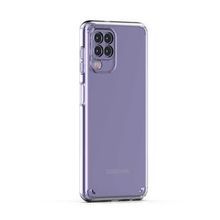 Smcase Samsung Galaxy M22 Kamera Korumalı Coss Sert Silikon Lila Nano Cep Telefonu Kılıfı