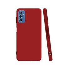 Smcase Samsung Galaxy M52 5G Mat Biye Silikon Tam Kapatan Lacivert Cep Telefonu Kılıfı
