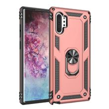 Smcase Samsung Galaxy Note 10 Plus Vega Yüzüklü Tank Kapak Lacivert Cep Telefonu Kılıfı