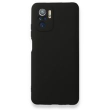 Smcase Xiaomi Redmi Note 10s Kamera Korumalı Premier Silikon Siyah Cep Telefonu Kılıfı