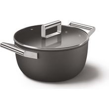 Smeg CKFC2411BLM Siyah Cam Kapak Tencere