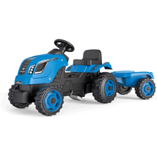 Smoby 710129 Mavi XL Römorklu Pedallı Traktör
