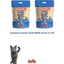 Snacky Yaşlanma Karşıtı 2x60 gr Kedi Ödül Maması