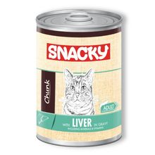 Snacky Yetişkin 400 gr Ciğerli Kedi Konserve