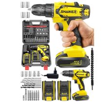 Snaiker TX 12 V 1.2 Ah Darbesiz Metal Şanzıman Çift Akülü 24 Parça Şarjlı Vidalama Matkap