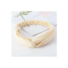 So Much Accesories Yumuşak Dokulu Pastel Renkli Kumaş Taç/Saç Bandı Sarı