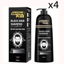 Softto Plus Black Hair Saç Siyahlaştırıcı 4x350 ml Şampuan
