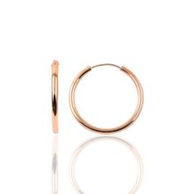 Söğütlü Silver Gümüş 36 mm Rose Kalın Halka Küpe