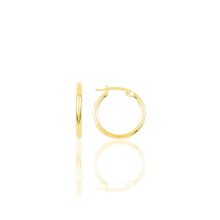 Söğütlü Silver Gümüş Altın Rengi SGTL9643 19 mm Şarnel Halka Küpe