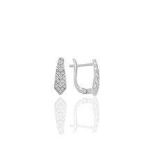Söğütlü Silver Gümüş Rodyumlu Zirkon Taşlı Kravat Model J Küpe